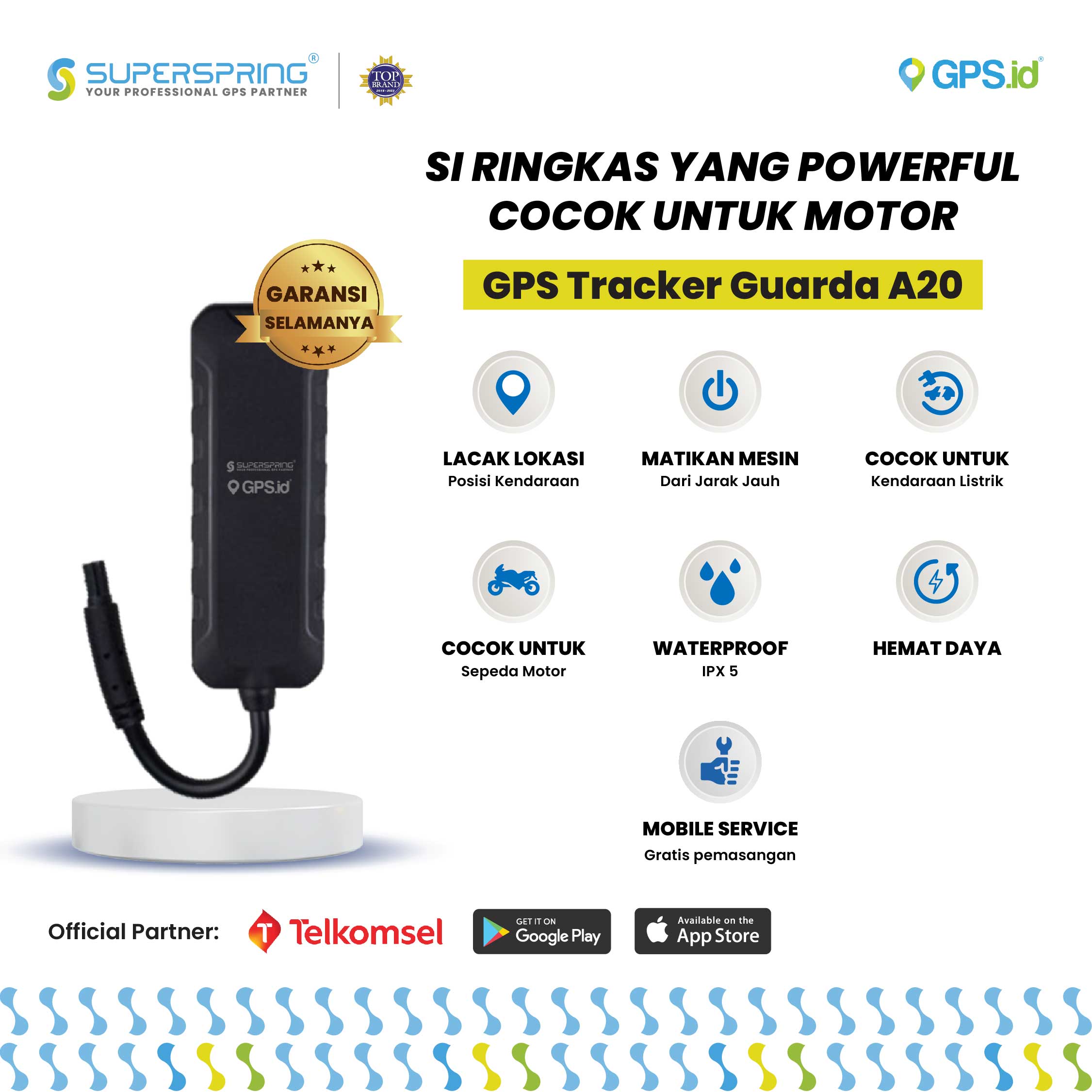 Superspring GPS Tracker Kendaraan Anti Maling