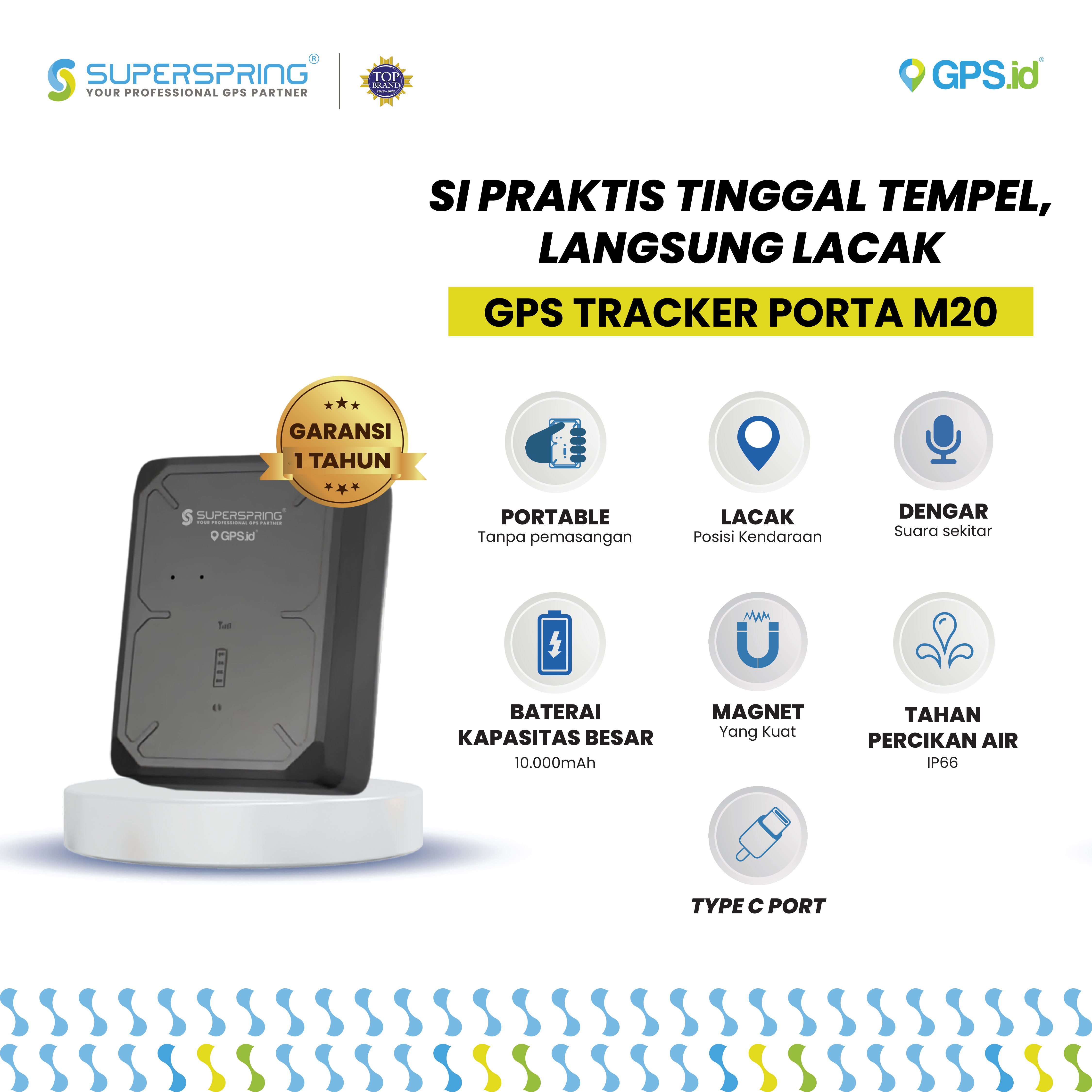 Superspring GPS Tracker Kendaraan Anti Maling